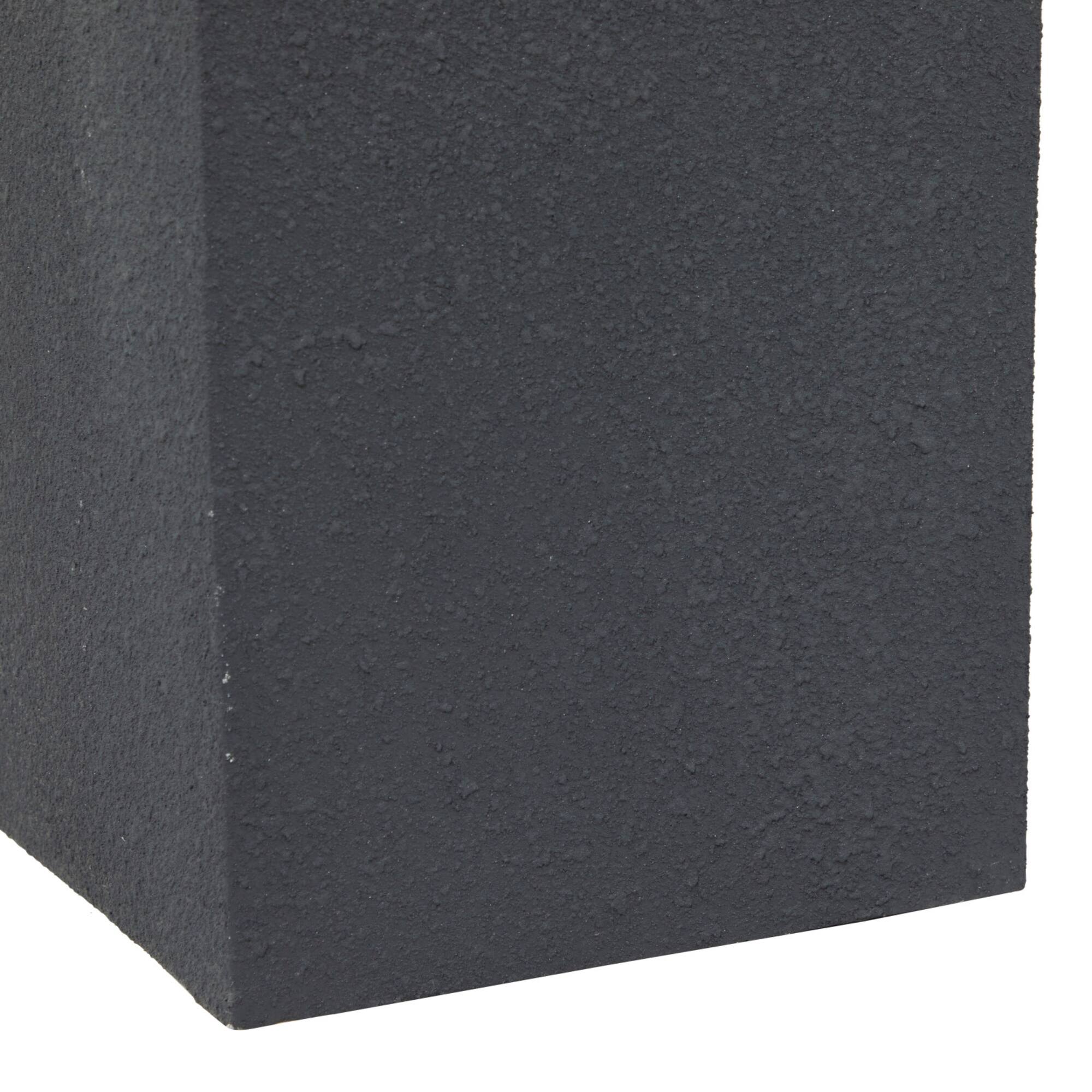 Black Contemporary Garden Stool, 17" x 17" x 24"